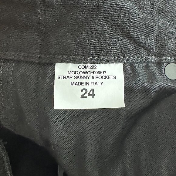 Off-White Denim Black Logo Jeans Women Size 24 - Picture 13 of 16